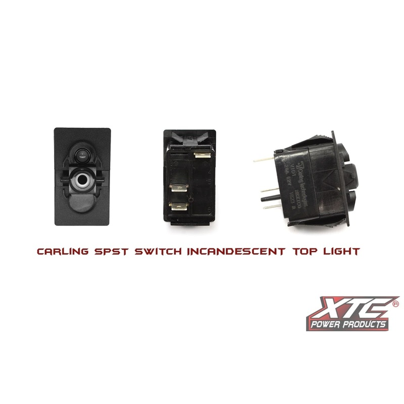 Spst Switch Rocker Carling XTC ON-OFF SPST Carling Rocker Switch with Incandescent Backlight ...